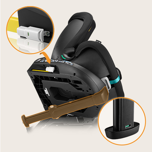 Lionelo Navy i-Size Black Turquoise — Kindersitz